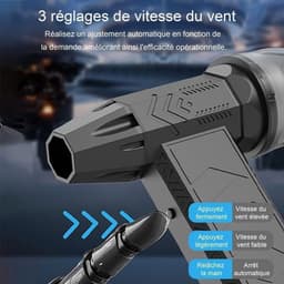 Deze krachtige mini-föhn is perfect voor elektronica, toetsenborden, banken en auto's. Hij haalt snelheden tot 130.000 toeren per minuut, heeft 3 windsnelheden en een 2000mAh-batterij. — thumbnail 3