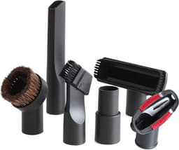 6-delige accessoireset voor stofzuigers - Met koppelstuk - geschikt voor Miele - Philips - AEG - Karcher - Bosch - meubelborstel - kierenzuigmond - stofzuigermondstuk — thumbnail 1