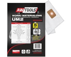 AWTools - Microvezel Stofzuigerzakken - 5 Stuks - Trifiltratie - Makita VC2010 Compatibel