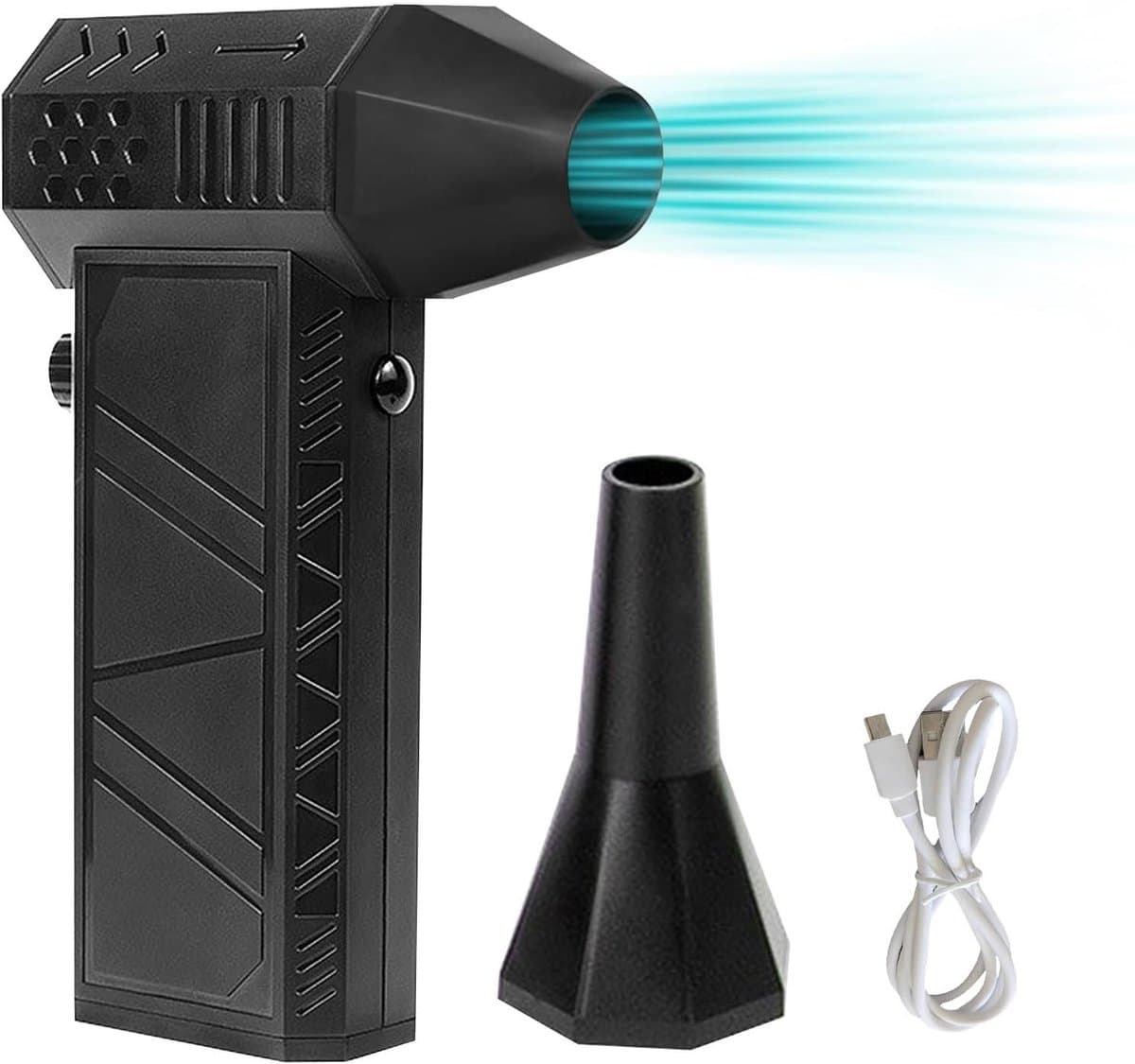 Elektrische Bladblazer - Mini Stofzuiger - Apparaten Reinigen - Krachtige 130.000 RPM - 8000 mAh Batterij - Zwart — afbeelding 1