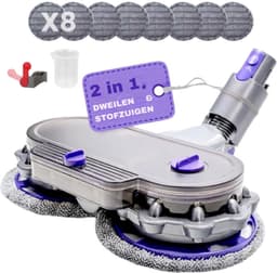 Mop - Elektrische Dweil - Vloerwisser - Geschikt voor Dyson Steelstofzuiger - Dyson V15 - V11 - V10 - V8 - V7 - Dweil Opzetstuk - Met 8 moppen — thumbnail 1