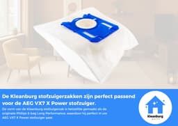 Kleanburg® - Geschikt voor AEG VX7 X Power - Stofzuigerzakken - 20 stuks — thumbnail 4