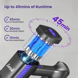 Draadloze stofzuiger, Inse, S7P, paars, 6-in-1 lichtgewicht handgreep stofzuiger, 26kPa, 45 minuten looptijd, 65dB, 265W, 1L — thumbnail 3