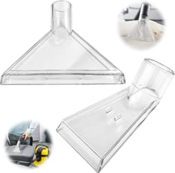 2 Extractie Mondstukken voor Stofzuiger - Bekledingszuigmond voor Nat-/Droogzuigers - 38mm Aansluiting - Voor het Reinigen van Bank, Tapijt, Autostoelen & Matras - Transparant — thumbnail 1