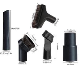 32 mm stofzuigeraccessoires – 5-delige set inclusief borstel, kierenzuiger en slangadapter (van 35 mm naar 32 mm) — thumbnail 2