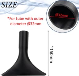 Bekledingsmondstuk - 32 mm - Zwart plastic — thumbnail 5