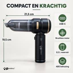 Mundary Kruimeldief Snoerloos – Auto Stofzuiger Draadloos – 27.000 Pa Zuigkracht – Kruimelzuiger met Blaas- en Zuigfunctie – USB-C Oplaadbaar — thumbnail 5