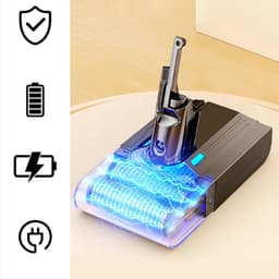 Vervangende Accu Voor Dyson V8 SV10 – 6000 mAh En 21,6V – Inclusief 2 Filters En Borstel – Extra Lange Gebruiksduur – Ideaal Kerstcadeau Voor Draadloze Handstofzuiger — thumbnail 2