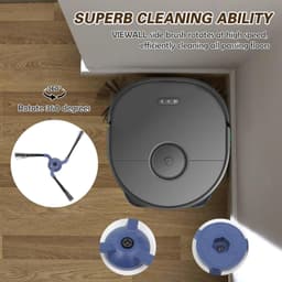 19 stuks - X10 Accessoires Kit Vervanging geschikt voor Eufy X10 Pro Omni Vacuüm, 1 Hoofdborstel, 4 Mop Doek Pads, 4 Zijborstels, 2 HEPA-filters, 6 Vervangende Stofzakken, 1 Reinigingsgereedschap — thumbnail 4