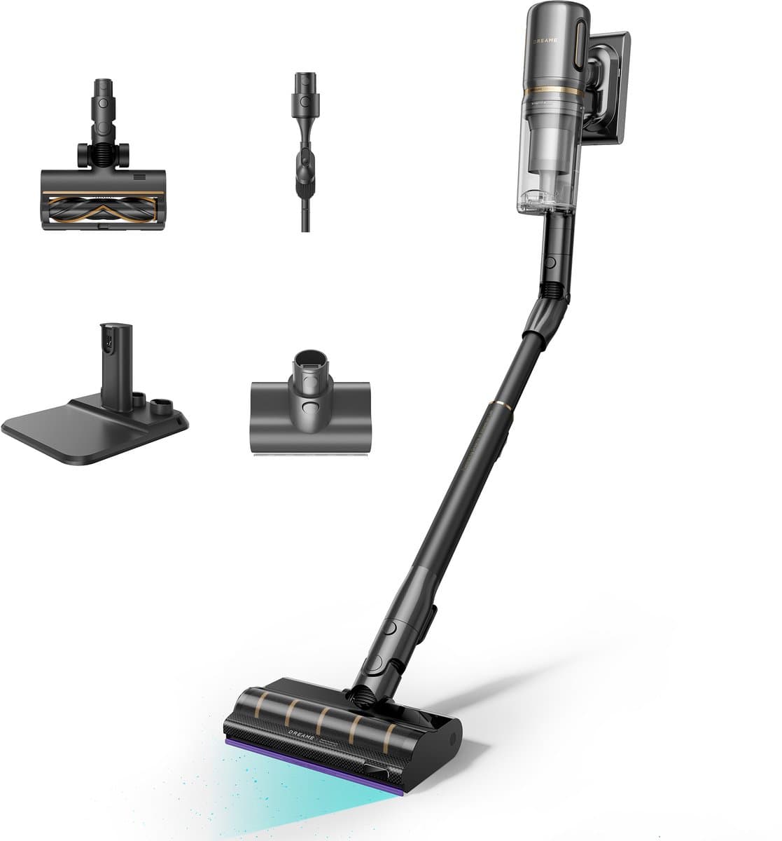 Dreame V20 Pro - Draadloze steelstofzuiger met 210AW zuigkracht – GapFree™ AI-Robotarm & TangleCut™ Technologie – Tot 90 min batterij – Met CelesTect™ Verlichting – Inclusief accessoireset — afbeelding 1