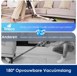 Tineco A50S steelstofzuiger - draadloos - 185 Watt - 180° buigbare stang - 70 min accuduur - LED display — thumbnail 5