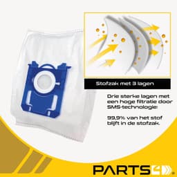 20 PARTS4® Stofzuigerzakken + HEPA & motorfilters geschikt voor Philips Performer Active | Complete set met 20 stofzuigerzakken, HEPA H12 filter en 2 motorfilters — thumbnail 3
