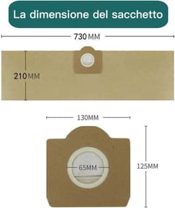 5x Stofzuigerzakken Geschikt voor Kärcher WD2 / WD3 / WD4 / WD5 / WD6 – BIO Papieren Vervangzakken 25L | Compatibel met SE 4001, SE 4002, KNT, KWD Serie | Duurzame 2-laags Filterzakken — thumbnail 4
