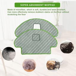 Dweil Pad - geschikt voor IRobot Roomba Combo - Microvezel Natte Reiniging Vervanging - geschikt voor Ecovacs Deebot Ozmo 930/937/960 - Wasbare Natte Dweilpads - 5 Stuks — thumbnail 3