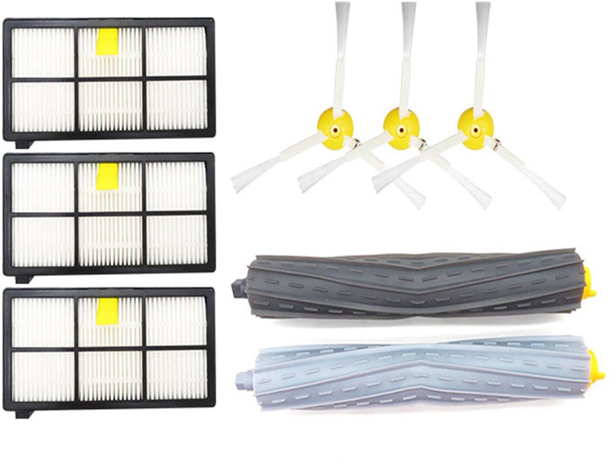 Vervangingsset compleet geschikt voor Roomba 800-900 serie - Vervangingsset geschikt voor 810, 816, 865, 866, 870, 876, 880, 886, 890, 895, 896, 960, 965, 966, 966, 976, 980, 981 etc. - 8 stuks — afbeelding 1