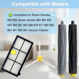 Vervangingsset compleet geschikt voor Roomba 800-900 serie - Vervangingsset geschikt voor 810, 816, 865, 866, 870, 876, 880, 886, 890, 895, 896, 960, 965, 966, 966, 976, 980, 981 etc. - 8 stuks — thumbnail 4
