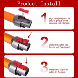 Geschikt voor Dyson Stofzuigeraccessoires V7V8V10V11: Snapsluitende Knop Zuigerkop — thumbnail 5