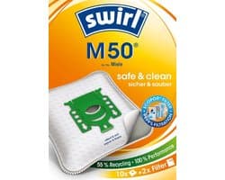 Swirl M50 stofzuigerzakken - 4 stuks + 1 filter - Geschikt voor Miele FJM - Complete C1 - Compact C1 - Compact C2 - S4 - S6
