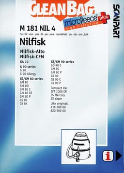 CleanBag stofzuigerzakken 4 stuks - Geschikt voor Nilfisk GA70 GM80 GM90 GS80 GS90 — thumbnail 3