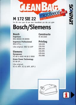 CleanBag stofzuigerzakken 4 stuks - Geschikt voor Bosch Ergomaxx Siemens Dynapower - Type P - Inclusief 1 filter - BBZ41FP - VZ41AFP - Alternatief — thumbnail 3