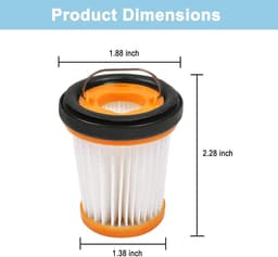 Set van 6 stofzuigerfilters geschikt voor Shark draadloze handstofzuigers W1/W2/W3WV200WV205 - 6 stofzuigerfilters en 1 schoonmaakborstel — thumbnail 5