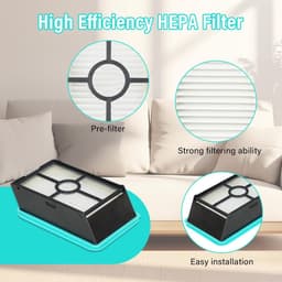 Dailygoods- Accessoireset voor Bissell CrossWave HF2 - 2 Borstelrollen - 2 HEPA-filters - Reserveonderdeel - Nat- en droogstofzuiger - Microvezel voor harde vloeren - Stofzuigeraccessoires — thumbnail 3