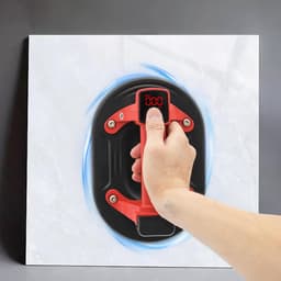 Accu Tegellifter - Vacuüm Zuignap - Zware Objecten Verplaatsen - 300 kg Draagkracht - 24x16x23 cm - Rood Zwart — thumbnail 2