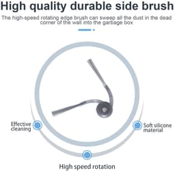 Dailygoods- Zijborstels - Compatibel met Roborock Q Revo Curv/Edge - Vervangbare borstels - Efficiënte reiniging - Hoogwaardige kwaliteit - Eenvoudige installatie - Stofzuigerborstels — thumbnail 5