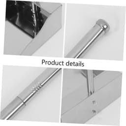 Vuilblik met steel - Stoffer en blik - Comfortabel schoonmaken - Ergonomisch ontwerp - 70 cm lang - Zilver — thumbnail 3