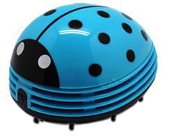 Lieve lieveheersbeestje cartoon mini stofzuiger, draadloze bureaustofzuiger voor hoeken, schattige tafelstofzuiger voor thuis en kantoor,Blauw
