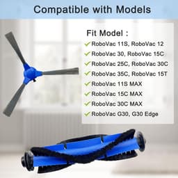 10-delige vervangingsset - 2 rolborstels, 8 zijborstels Geschikt voor Eufy RoboVac 11S, 30C, G30, 30, 15T, 15C, 12, 35C, 11S MAX, G30 Edge robotstofzuigers — thumbnail 2