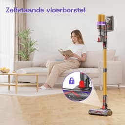 Draadloze Steelstofzuiger 600W - 55kPa - LED Touchscreen - Verwisselbare Accu - Voor Huisdierharen, Tapijt & Harde Vloeren — thumbnail 5
