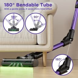Yanhama H3 Wireless Vacuum Cleaner, Handheld Vacuum Cleaner, 7-level Filtration System, 180° Flexible Steering, Compatible with Multiple Accessories for Various Scenarios. Deep Cleaning Of Household, Pet Hair, Sofa And Floor — thumbnail 5