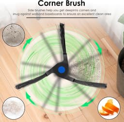 SnelShoppen - 10 Stuks Vervangende Zijkantenborstels voor Robotstofzuiger - Geschikt voor ECOVACS DEEBOT X2 Omni/X2 Pro/X2 - Accessoire Kit voor Optim — thumbnail 5