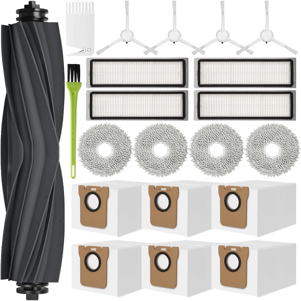 Accessoireset geschikt voor Robotstofzuiger - 21-delige set met stofzakken, filters, borstels en dweilpads voor Xiaomi X20 Plus, Dreame L10s Ultra, X10 Plus, S20 en L10 Ultra — afbeelding 1