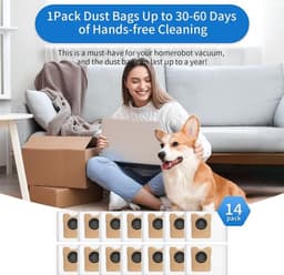 14 stuks stofzakken voor Eufy C20 Omni/C10 robotstofzuiger-grote capaciteit- wegwerp-stofzuigerzakken — thumbnail 3