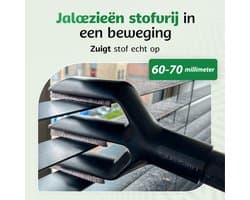 EasySwift Opzetstuk 60-70mm - Jaloezieën Reiniger - Lamellen reiniger - Stofzuiger Accessoires - Stofvrij - Universeel - Zwart (Alléén geschikt voor lamellen van 60 tot 70mm)