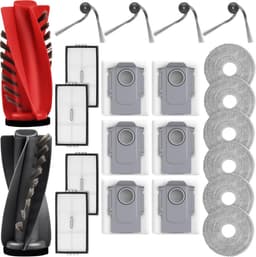 22 Stuks accessoires geschikt voor Roborock Saros 10R/P20 Ultra/P20 Plus/P20 Ultra Plus/G20S Ultra/G30 U robotstofzuiger - 2 hoofdborstels, 6 stofzakken, 6 dweilpads, 4 HEPA-filters, 4 zijborstels — thumbnail 1