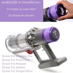 HEPA Filter voor Dyson Stofzuiger - Geschikt voor Dyson Steelstofzuiger V11/V15 Series - Wasbaar — thumbnail 2