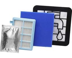 Filter set geschikt voor Philips PowerPro Compact & Power Pro Active en City stofzuiger FC8010/01 FC8010/02 - Inclusief citrus geurkorrels - Motor & Uitblaas filter