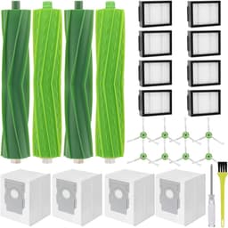Accessoires geschikt voor iRobot Roomba i7 i7+ / i7 Plus E5 E6 E7 robotstofzuiger, reserveonderdelen met 4 rubberen borstels, 8 filters, 8 zijborstels, 4 stofzakken, 1 schroevendraaier, 1 — thumbnail 1