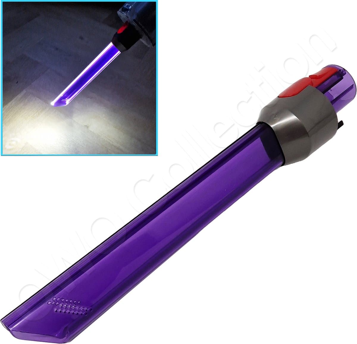 Lichtgevende LED spleetzuigmond plintenzuigmond geschikt voor Dyson V7 V8 V10 V11 V15 (sv11 sv10 sv12 sv14 sv16 sv17 sv22) — afbeelding 1