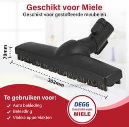 DEGG® - Stofzuigermond / Parketborstel - Geschikt voor Miele - Stofzuiger Mondstuk - 35mm - Stofzuiger Zuigmond - Geschikt harde vloeren - Luxe Stofzuigermond - Premium Kwaliteit — thumbnail 3
