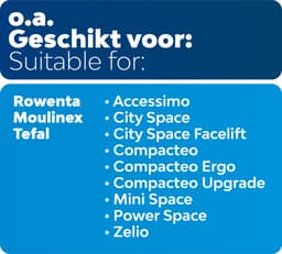 20x Dparts stofzuigerzakken en 1 filter geschikt voor Rowenta Compacteo Ergo - Accessimo - City Space - Mini Space - Tefal - Moulinex — thumbnail 3