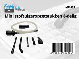 Micro stofzuiger hulpstukken 9 delig met 5x mini opzetstukken en 2x verloop voor standaard stofzuigerslangen 32mm t/m 35mm — thumbnail 3
