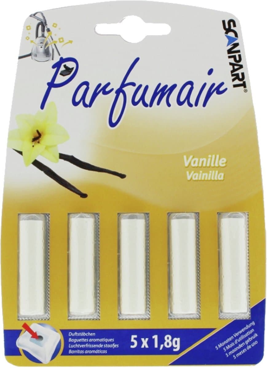 Parfumair geurstaafjes voor stofzuiger - Vanille geur - Stofzuigerverfrisser - Geschikt voor stofzuigerzak - 5 stuks — afbeelding 1
