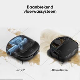 eufy Clean S1 HydroJet Robot Stofzuiger met Moppfunctie - All-in-one Station - Revolutionair Reinigingssysteem - Altijd Schone Mop - Auto Lift Mop - Slimme Obstakeldetectie - Voor Huisdierharen. — thumbnail 5