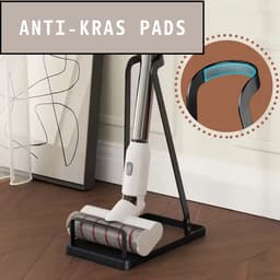 Universele Stofzuiger Standaard – Zwart Staal – Voor Steelstofzuiger & Kruimeldief – Vrijstaand Docking Station – Ruimtebesparende Stofzuigerhouder / Staander - Zonder Boren — thumbnail 3