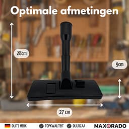 Maxorado Combi vloerzuigmond NW45 DN45 - Universeel - geschikt voor Makita 440, 445, 448, 449, Festool, Kärcher, Fein, Cleancraft - 45 mm stofzuiger borstel — thumbnail 3