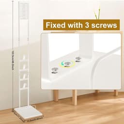 Stofzuigerhouder Geschikt voor Dyson V15/V12/V11/V10/V8/V7/V6 - DC58/DC59/DC62/DC74 - Vloeropslagorganisator Zonder Boren in de Muur (Wit) — thumbnail 4